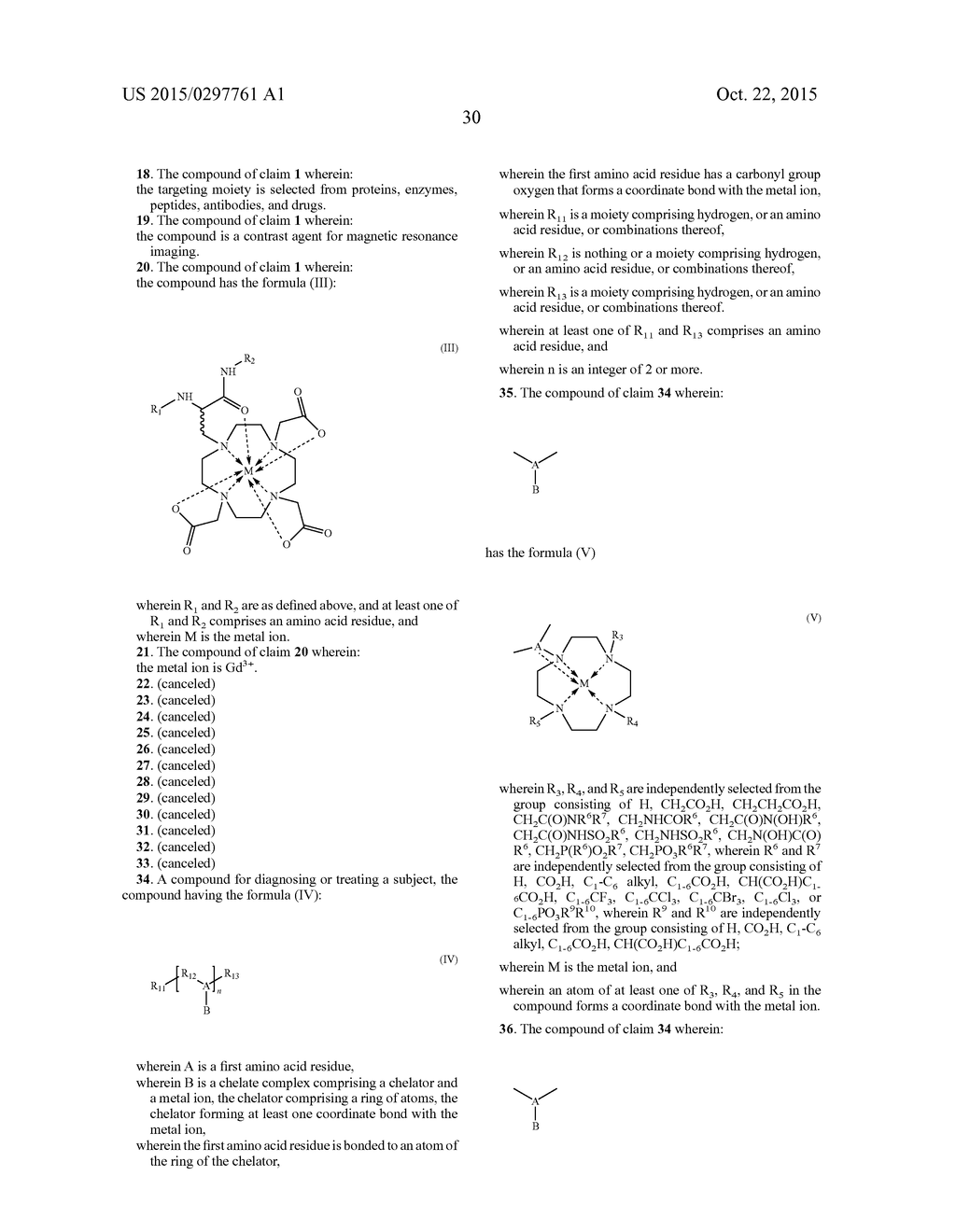 PEPTIDIC STRUCTURES INCORPORATING AN AMINO ACID METAL COMPLEX AND     APPLICATIONS IN MAGNETIC RESONANCE IMAGING - diagram, schematic, and image 70