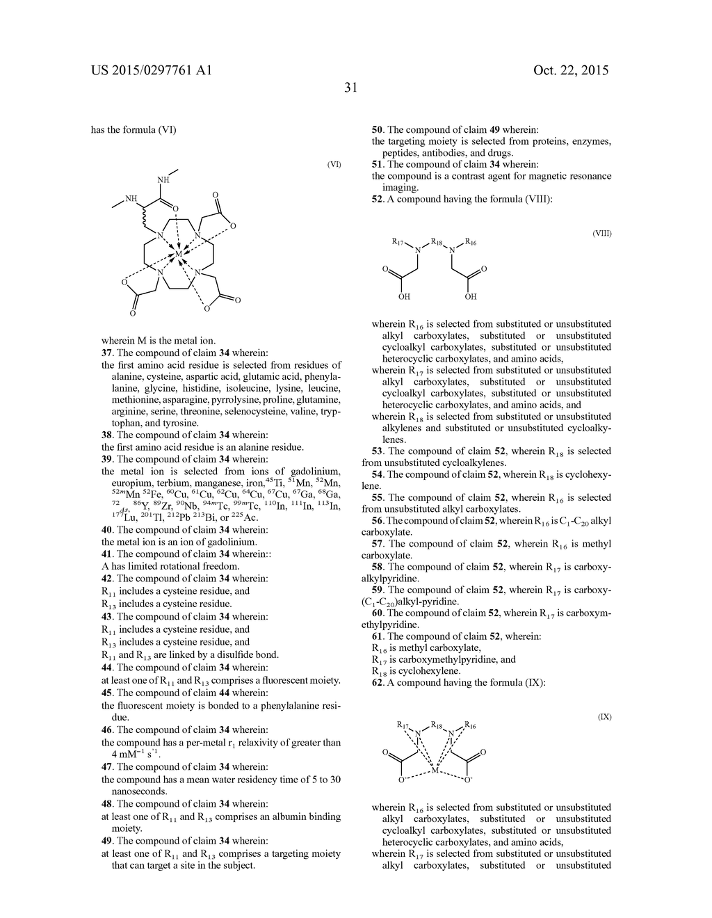 PEPTIDIC STRUCTURES INCORPORATING AN AMINO ACID METAL COMPLEX AND     APPLICATIONS IN MAGNETIC RESONANCE IMAGING - diagram, schematic, and image 71