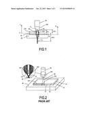 METHOD FOR MANUFACTURING A PART BY MELTING POWDER, THE POWDER PARTICLES     REACHING THE BATH IN A COLD STATE diagram and image