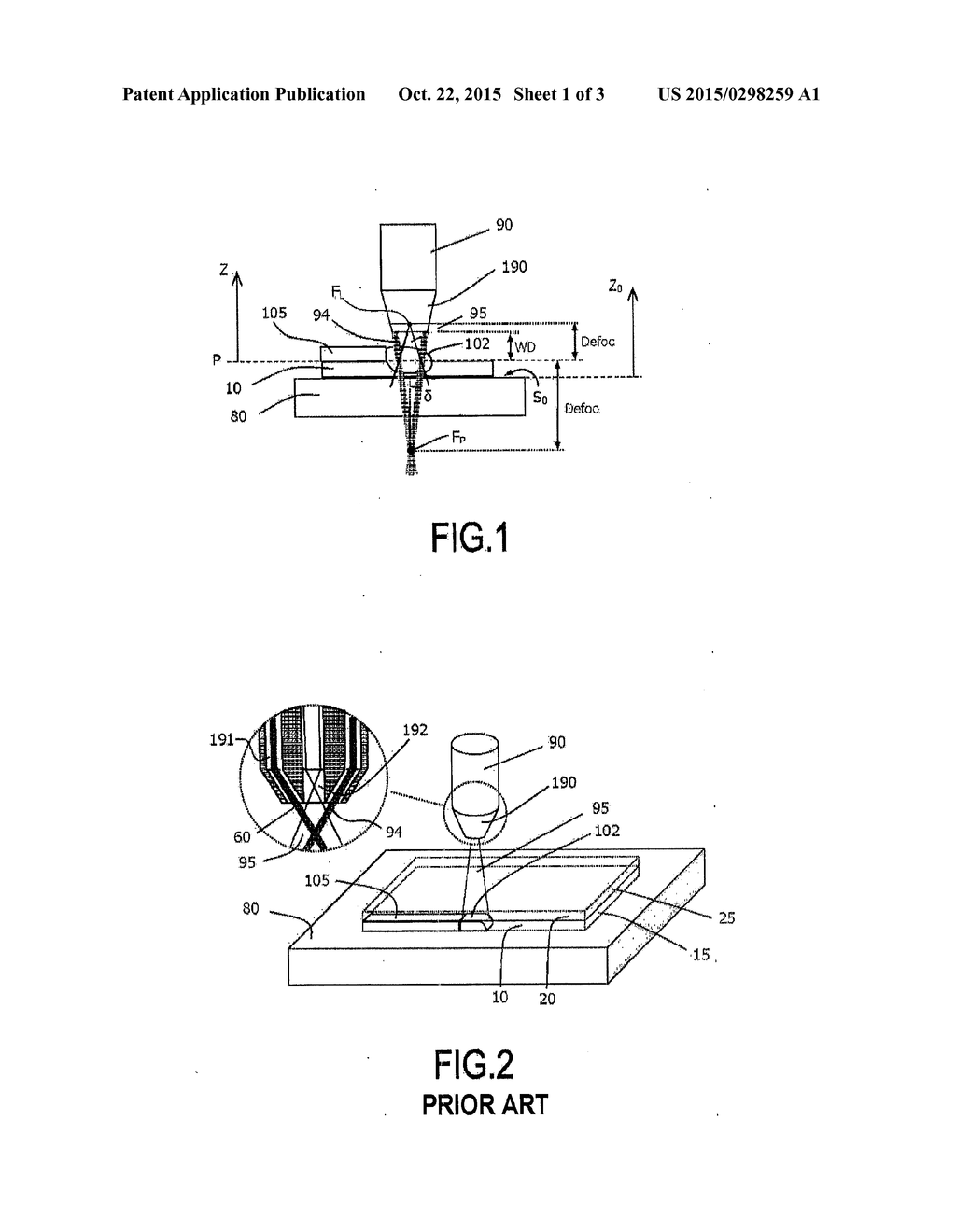 METHOD FOR MANUFACTURING A PART BY MELTING POWDER, THE POWDER PARTICLES     REACHING THE BATH IN A COLD STATE - diagram, schematic, and image 02