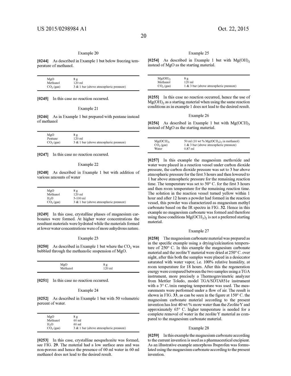 ANHYDROUS, AMORPHOUS AND POROUS MAGNESIUM CARBONATES AND METHODS OF     PRODUCTION THEREOF - diagram, schematic, and image 39