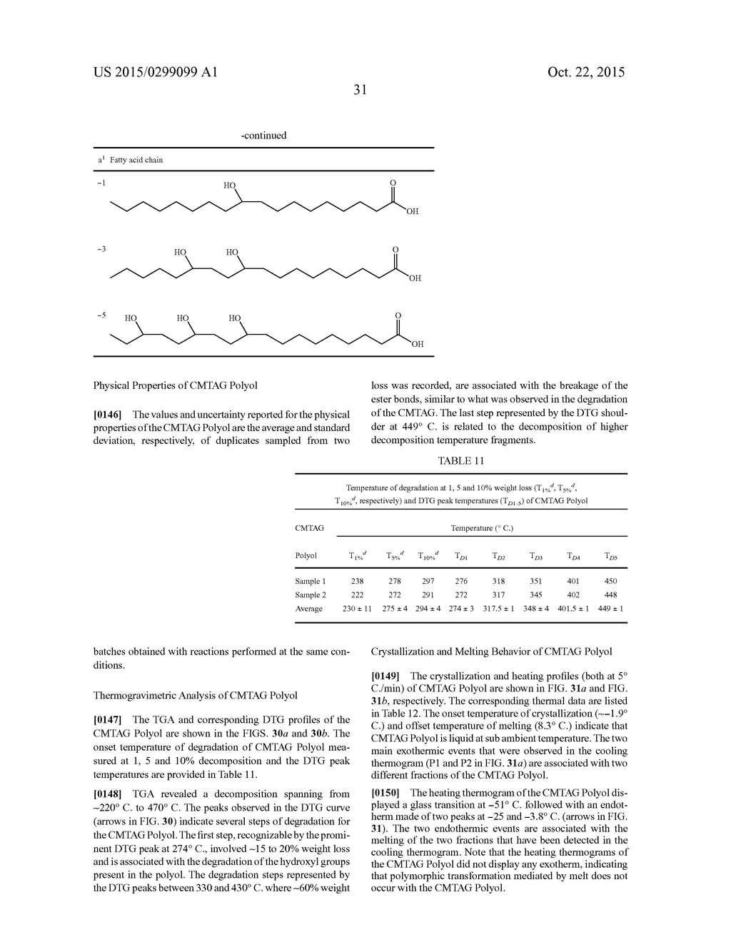 CERTAIN METATHESIZED NATURAL OIL TRIACYLGLYCEROL POLYOLS FOR USE IN     POLYURETHANE APPLICATIONS AND THEIR RELATED PROPERTIES - diagram, schematic, and image 62