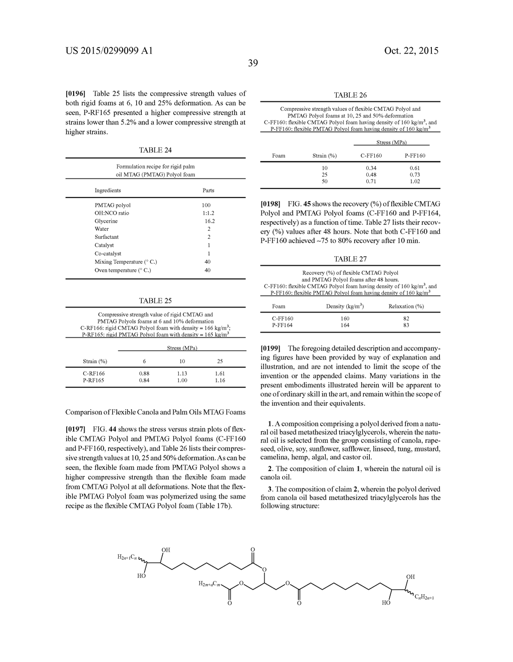 CERTAIN METATHESIZED NATURAL OIL TRIACYLGLYCEROL POLYOLS FOR USE IN     POLYURETHANE APPLICATIONS AND THEIR RELATED PROPERTIES - diagram, schematic, and image 70