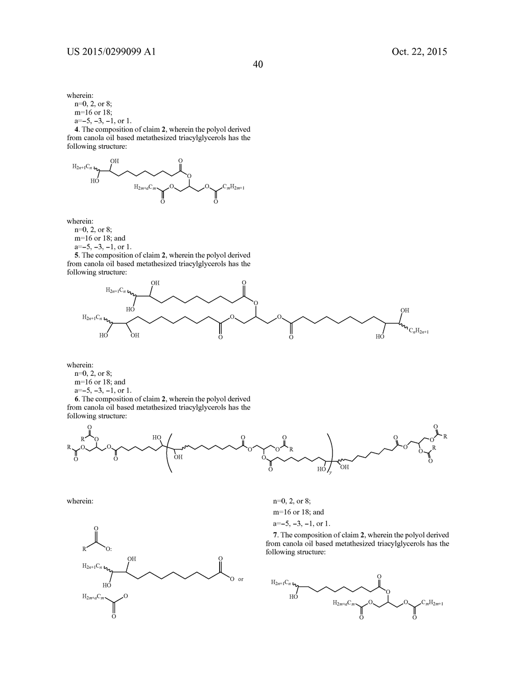 CERTAIN METATHESIZED NATURAL OIL TRIACYLGLYCEROL POLYOLS FOR USE IN     POLYURETHANE APPLICATIONS AND THEIR RELATED PROPERTIES - diagram, schematic, and image 71