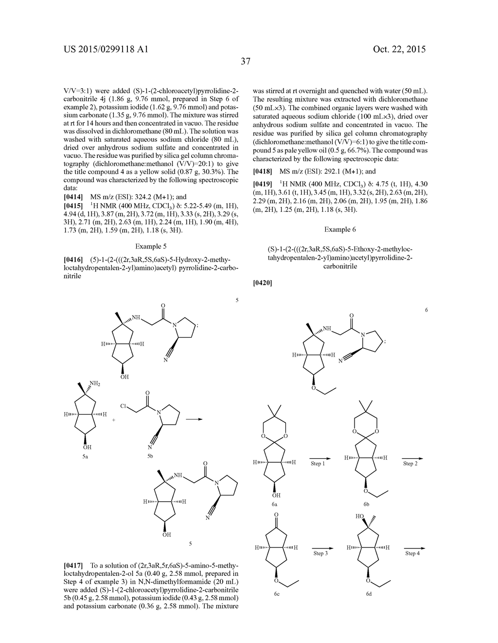 HEXAHYDROPENTALENO DERIVATIVES, PREPARATION METHOD AND USE IN MEDICINE     THEREOF - diagram, schematic, and image 38