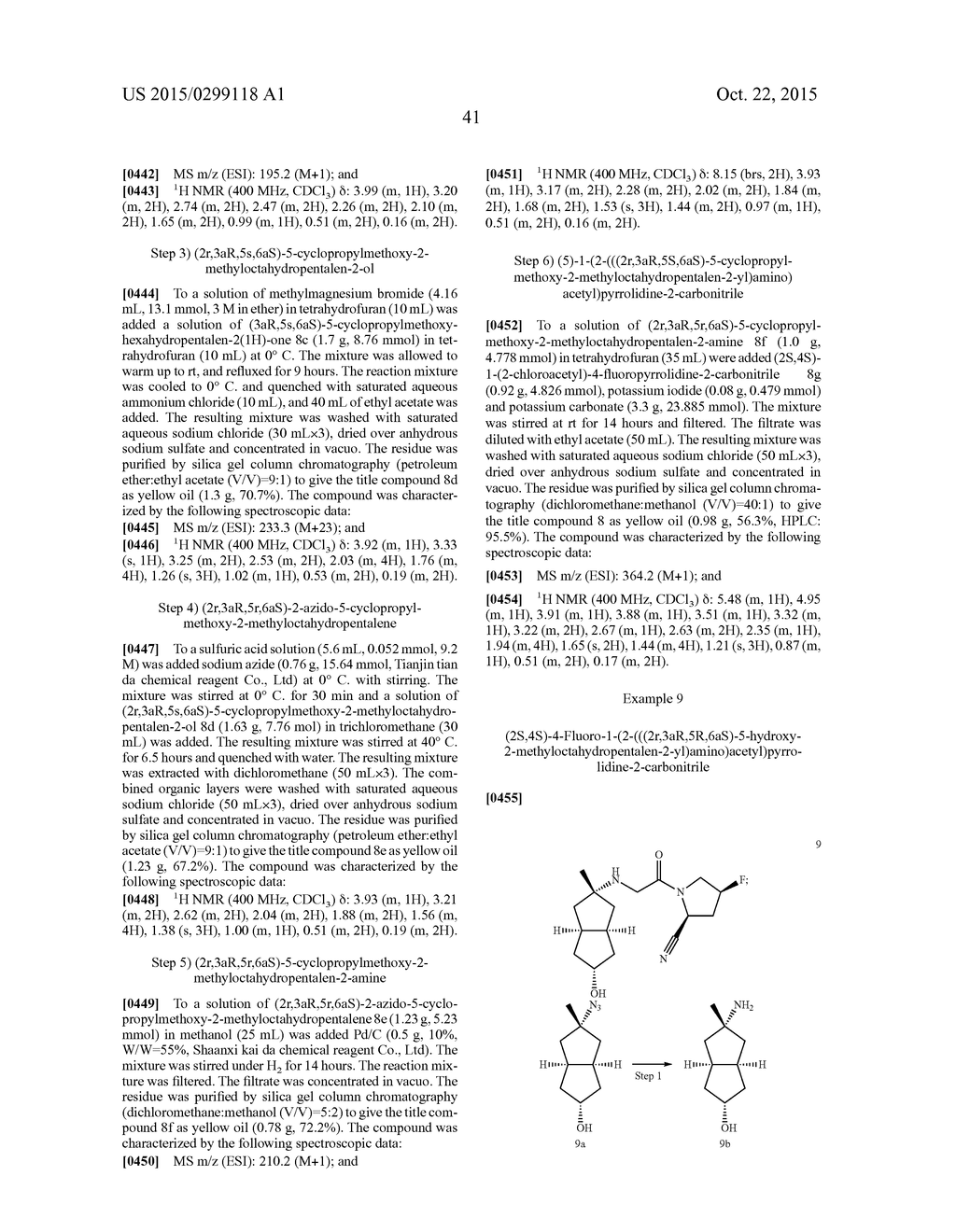 HEXAHYDROPENTALENO DERIVATIVES, PREPARATION METHOD AND USE IN MEDICINE     THEREOF - diagram, schematic, and image 42