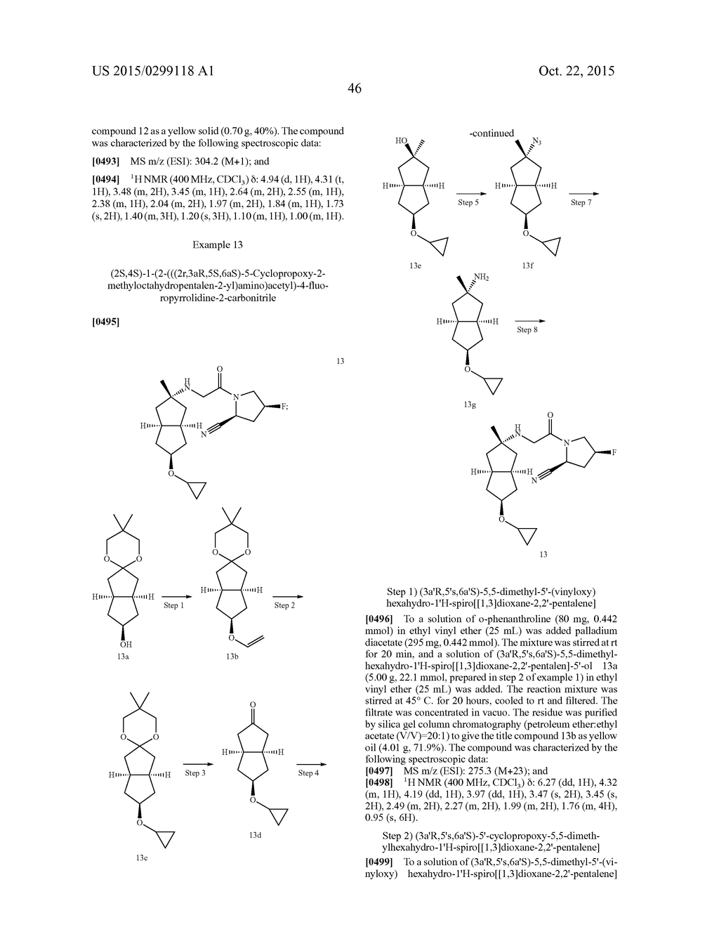HEXAHYDROPENTALENO DERIVATIVES, PREPARATION METHOD AND USE IN MEDICINE     THEREOF - diagram, schematic, and image 47
