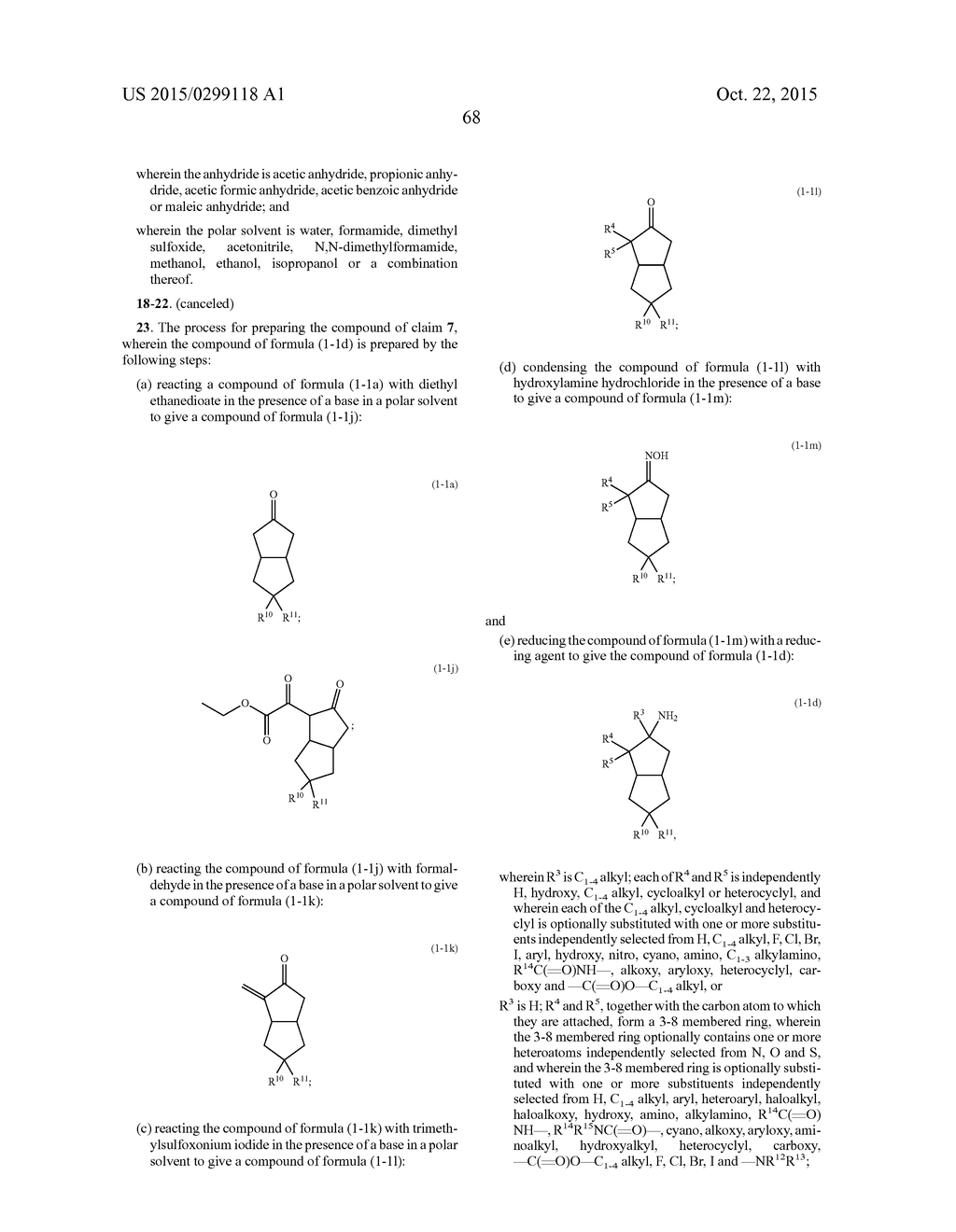 HEXAHYDROPENTALENO DERIVATIVES, PREPARATION METHOD AND USE IN MEDICINE     THEREOF - diagram, schematic, and image 69
