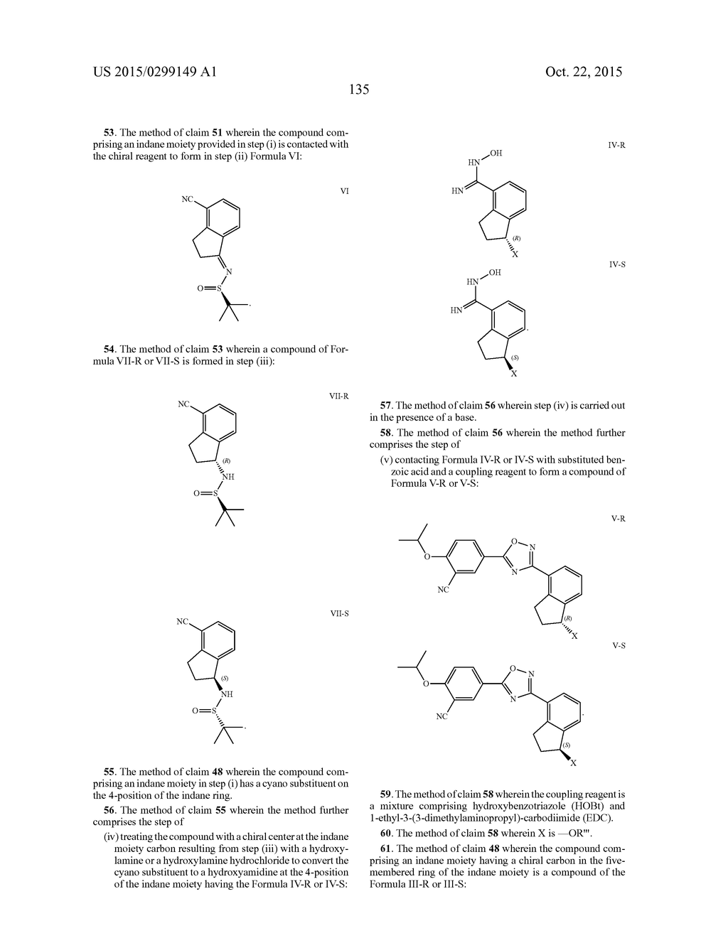 SELECTIVE SPHINGOSINE 1 PHOSPHATE RECEPTOR MODULATORS AND METHODS OF     CHIRAL SYNTHESIS - diagram, schematic, and image 136