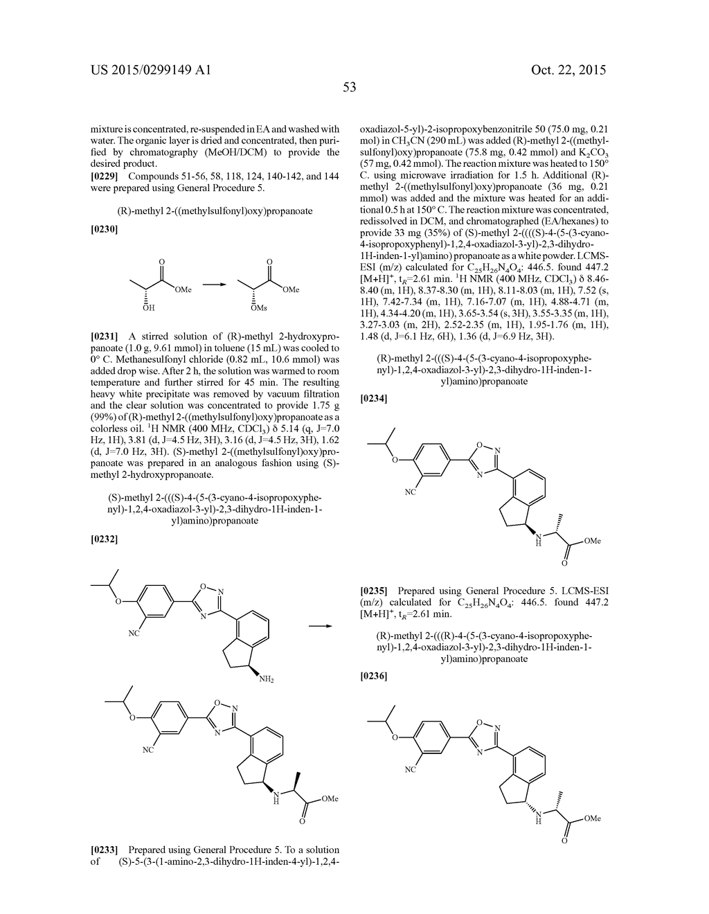 SELECTIVE SPHINGOSINE 1 PHOSPHATE RECEPTOR MODULATORS AND METHODS OF     CHIRAL SYNTHESIS - diagram, schematic, and image 54