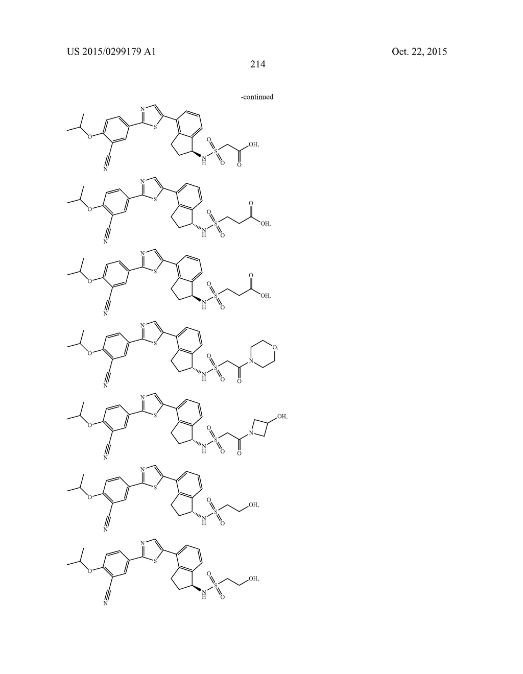 SELECTIVE HETEROCYCLIC SPHINGOSINE 1 PHOSPHATE RECEPTOR MODULATORS - diagram, schematic, and image 215