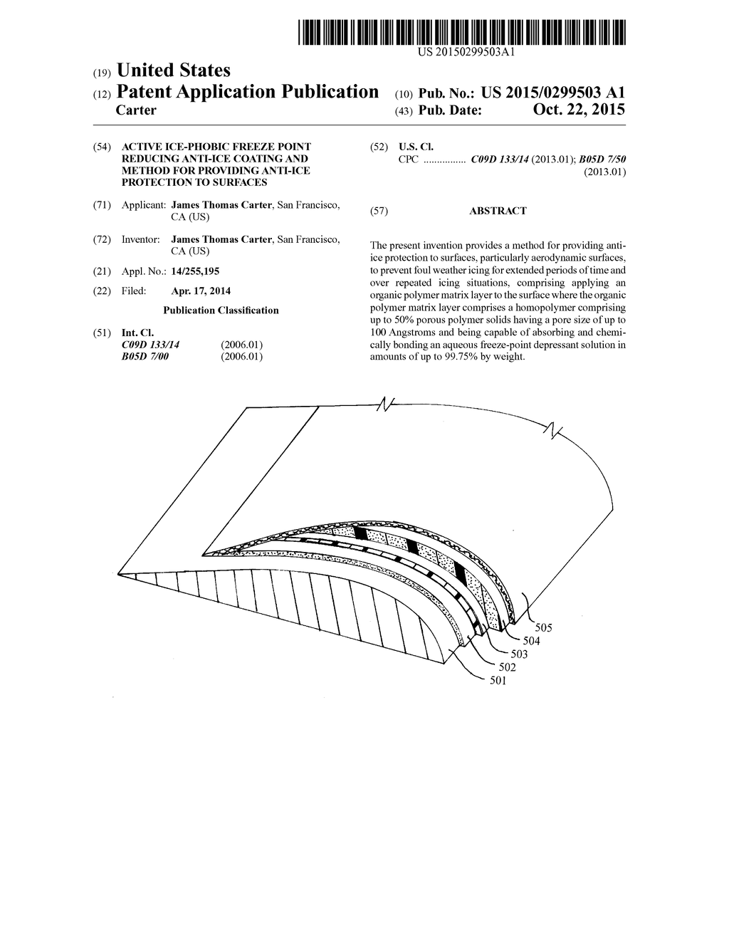 Active Ice-Phobic Freeze Point Reducing Anti-Ice Coating and Method for     Providing Anti-Ice Protection to Surfaces - diagram, schematic, and image 01