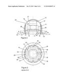 CAP WITH CHANNELS FOR FORMING A SEALED CAVITY AROUND FASTENER diagram and image