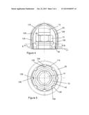 CAP WITH CHANNELS FOR FORMING A SEALED CAVITY AROUND FASTENER diagram and image