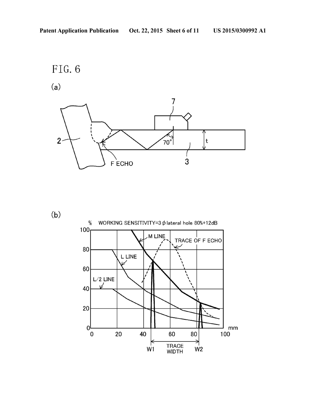 METHOD FOR MEASURING HEIGHT OF LACK OF PENETRATION AND ULTRASONIC FLAW     DETECTOR - diagram, schematic, and image 07