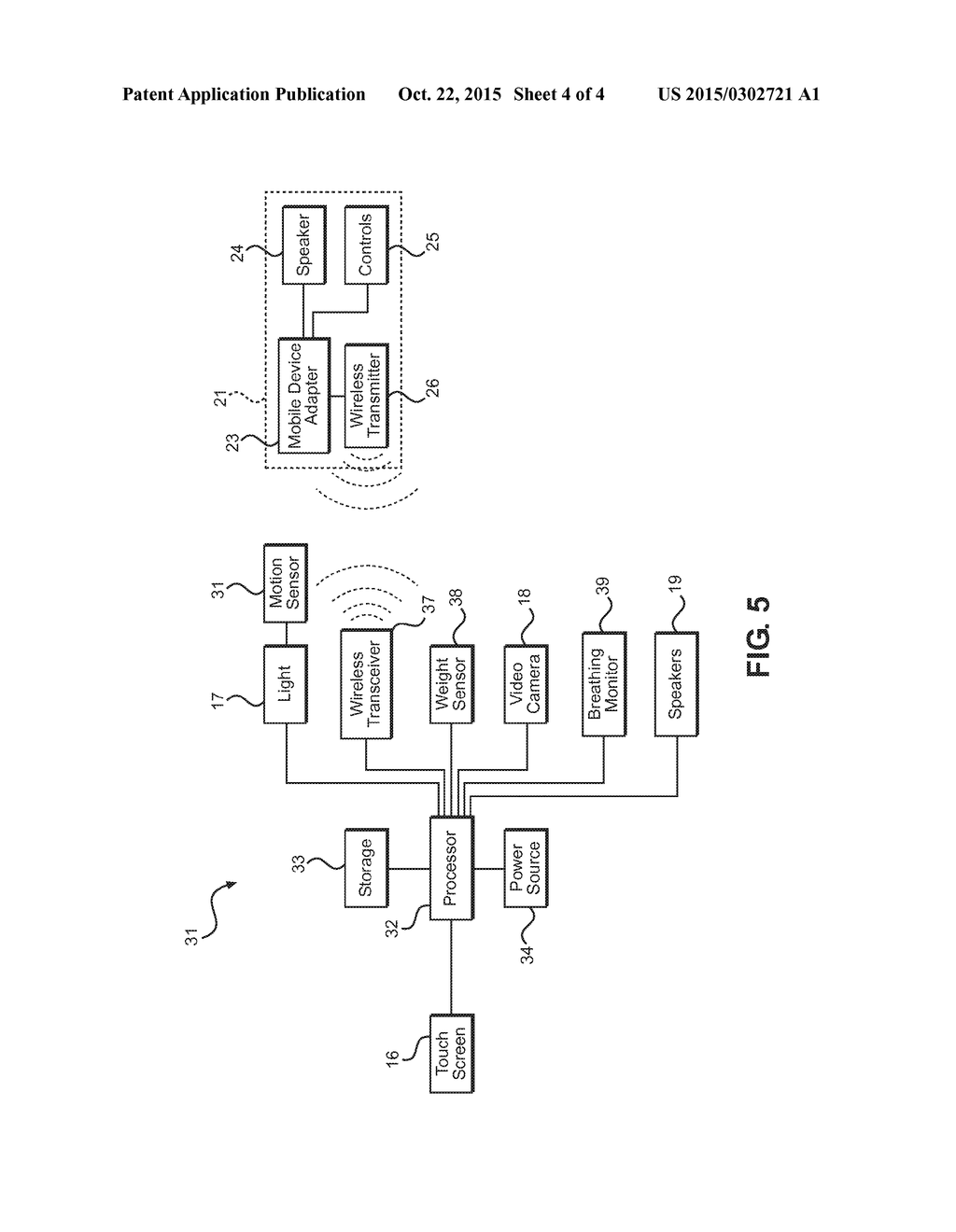 Crib Having Child Monitoring System - diagram, schematic, and image 05