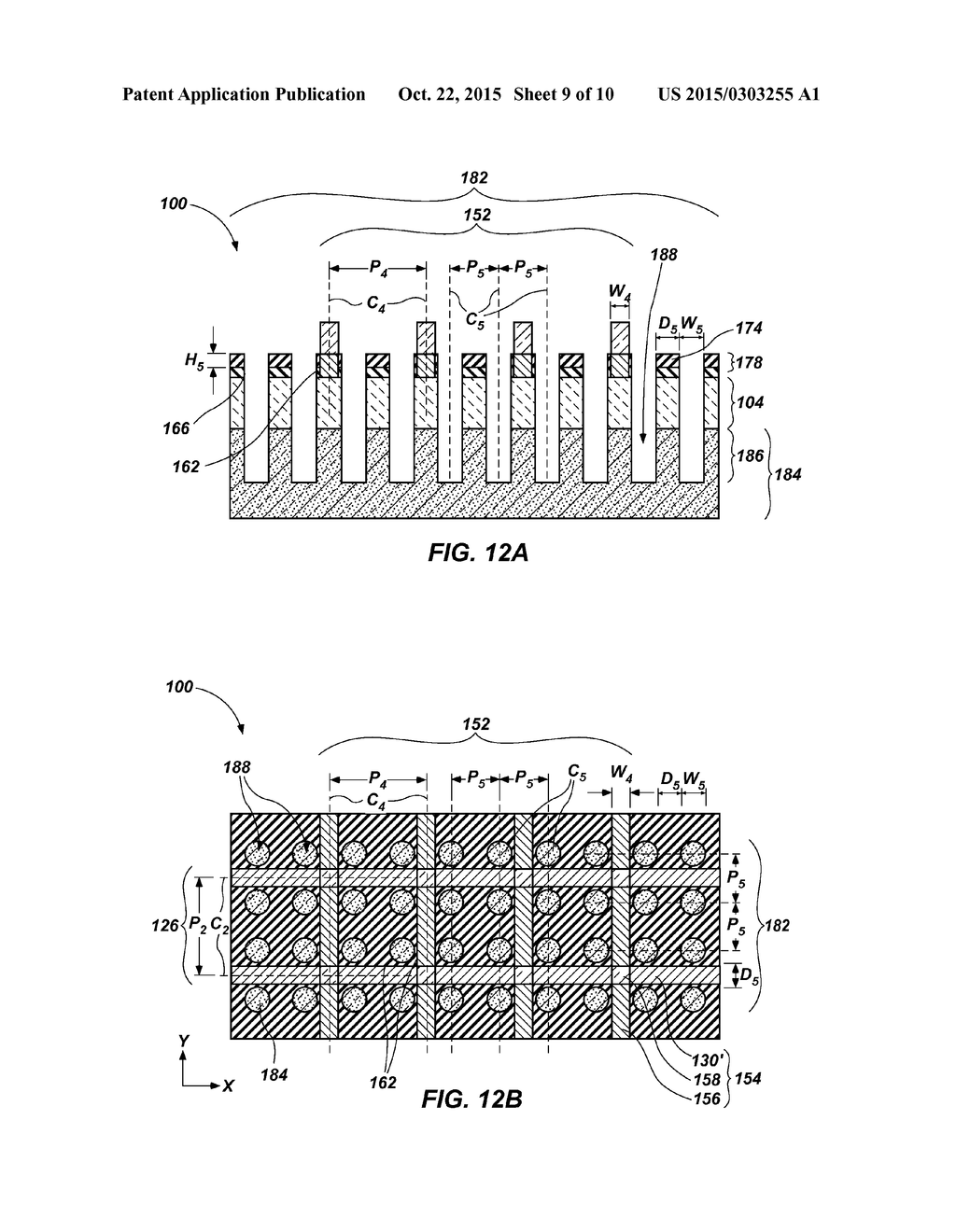 SEMICONDUCTOR DEVICE STRUCTURES INCLUDING A RECTILINEAR ARRAY OF OPENINGS - diagram, schematic, and image 10