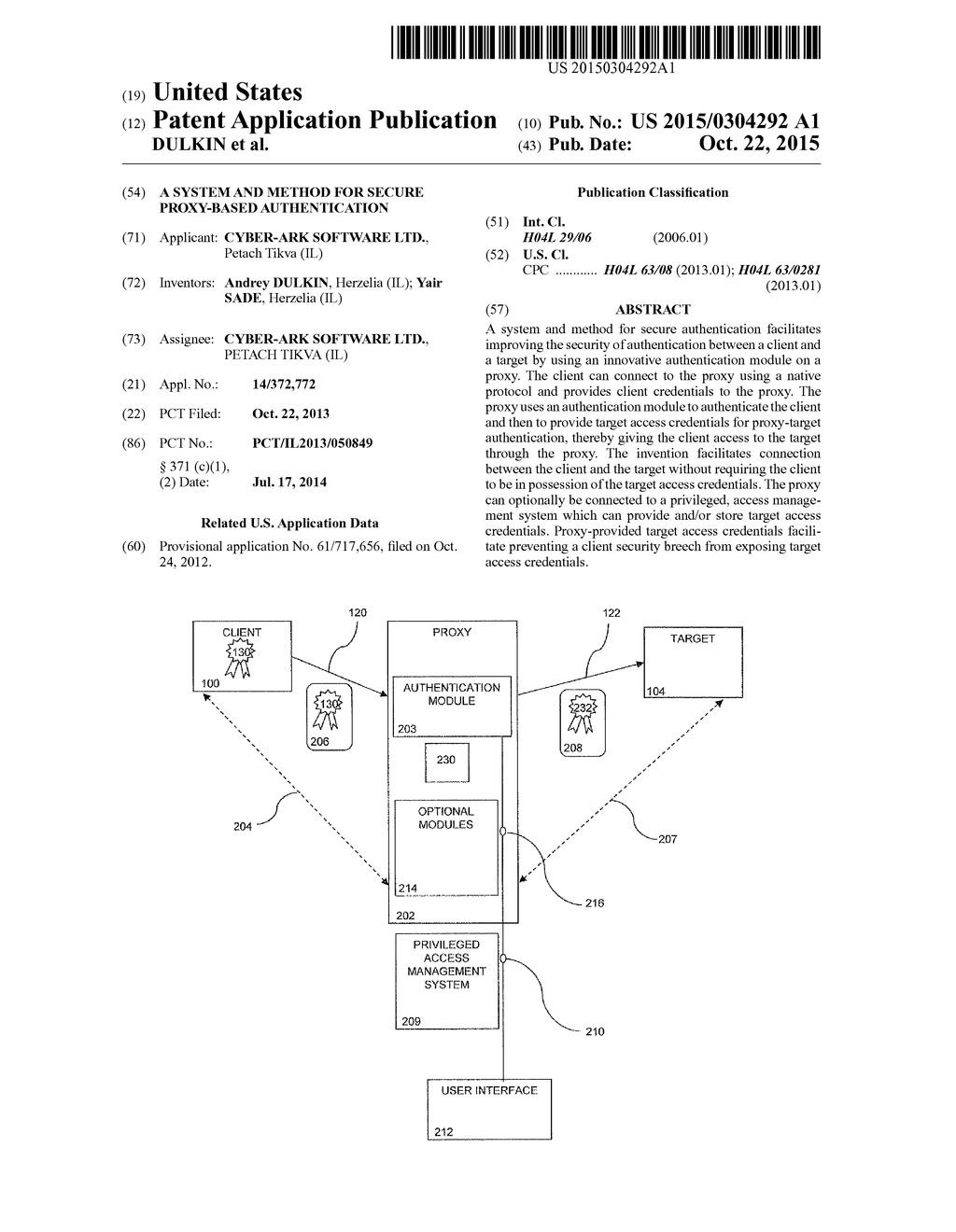 A SYSTEM AND METHOD FOR SECURE PROXY-BASED AUTHENTICATION - diagram, schematic, and image 01