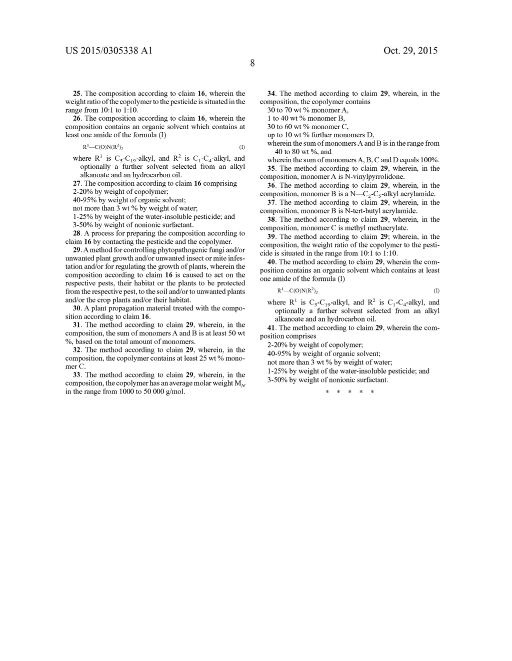 Agroformulation comprising copolymer of vinyllactam, N-alkyl acrylamide,     and alkyl (meth)acrylate - diagram, schematic, and image 09