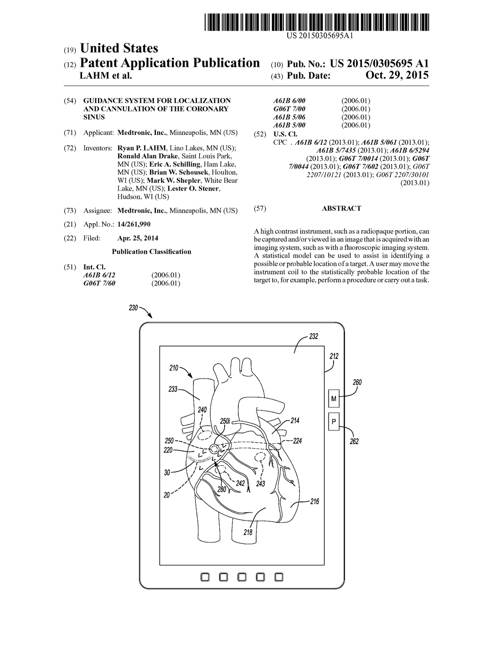 Guidance System For Localization And Cannulation Of the Coronary Sinus - diagram, schematic, and image 01