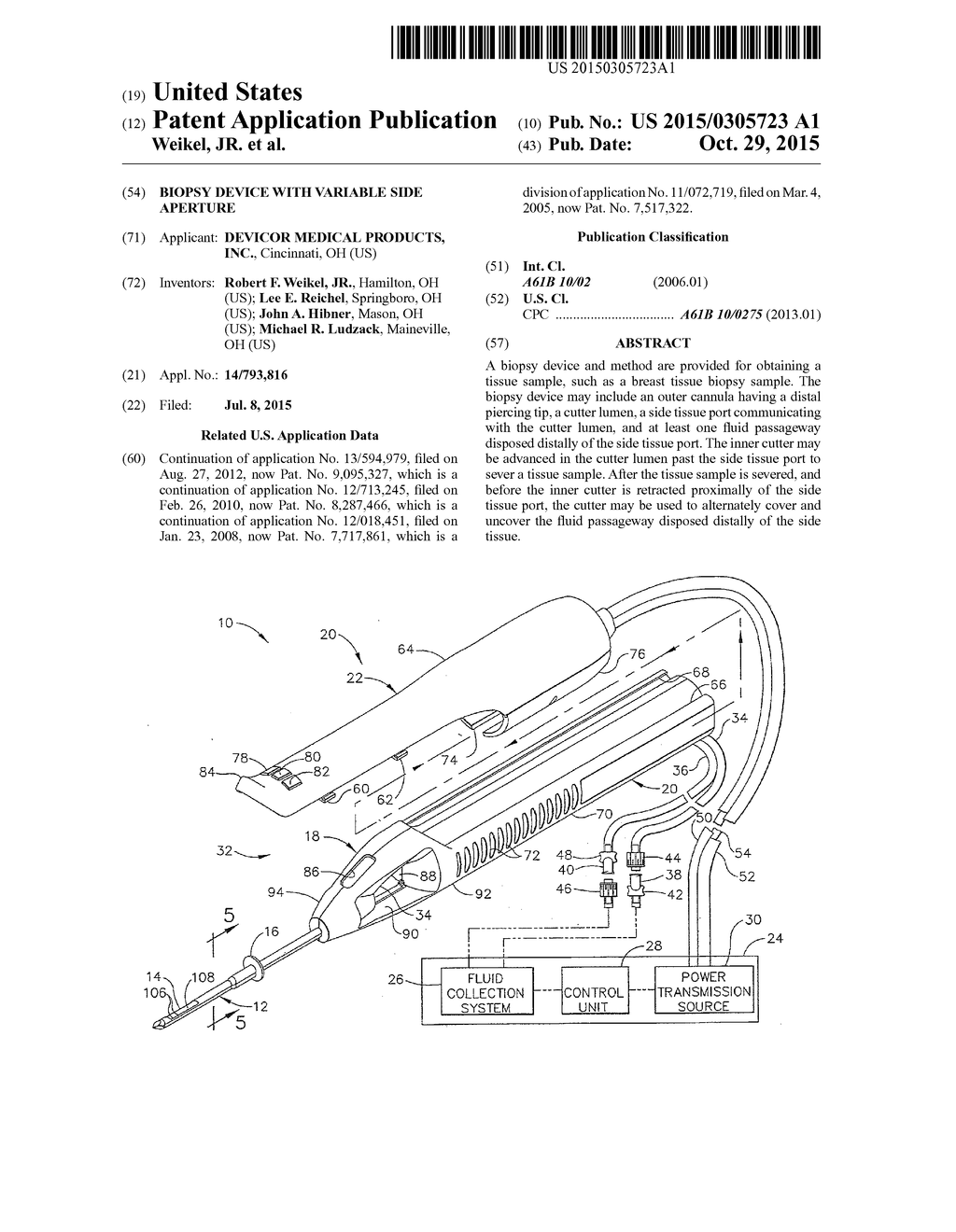 BIOPSY DEVICE WITH VARIABLE SIDE APERTURE - diagram, schematic, and image 01