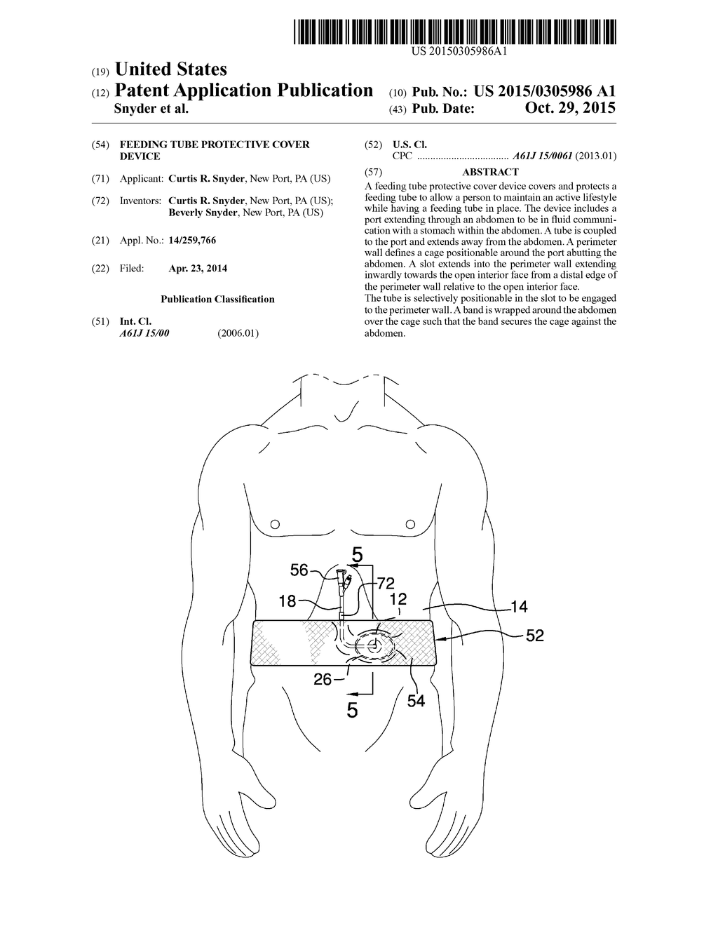 Feeding Tube Protective Cover Device - diagram, schematic, and image 01