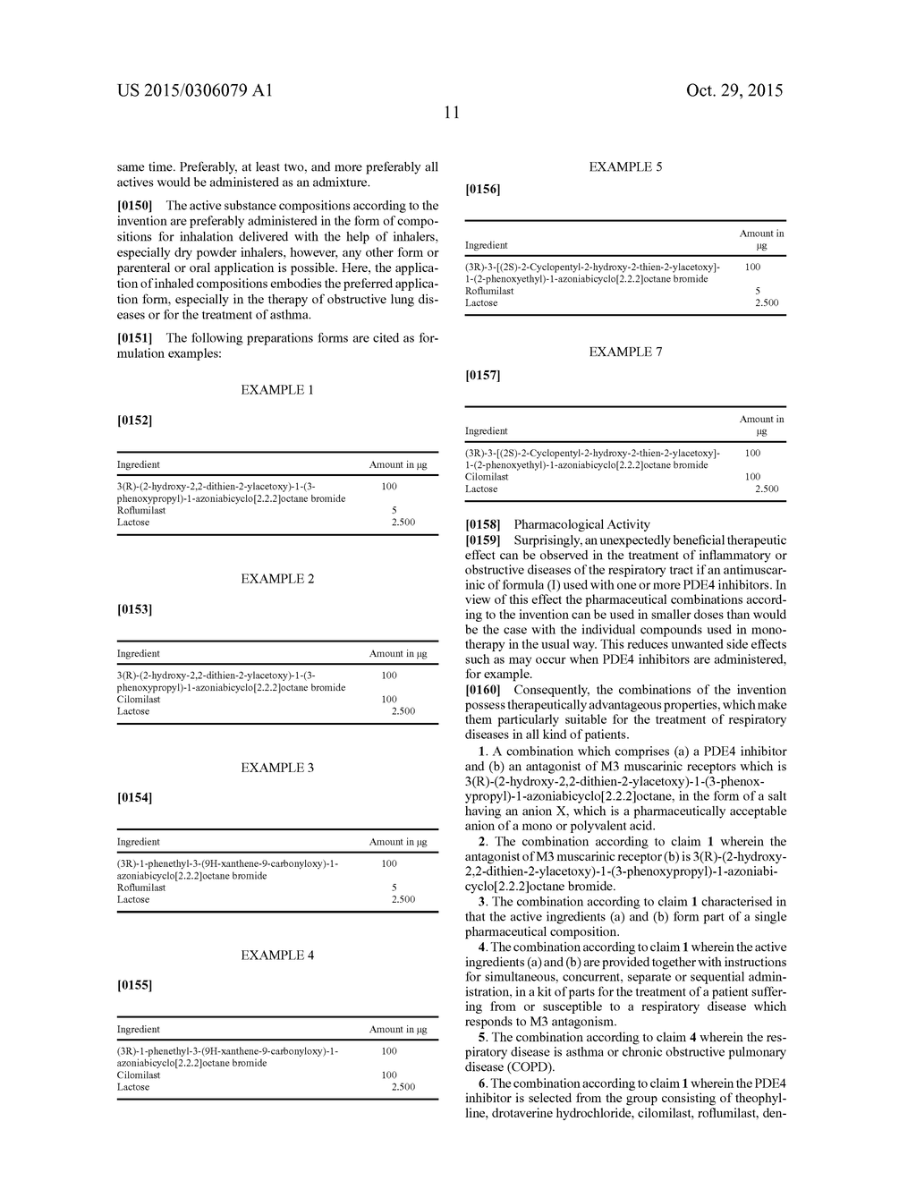 COMBINATIONS COMPRISING ANTIMUSCARINIC AGENTS AND PDE4 INHIBITORS - diagram, schematic, and image 12