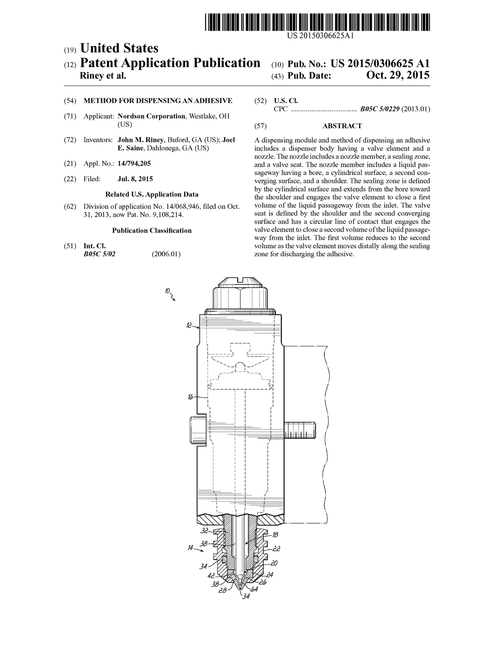 METHOD FOR DISPENSING AN ADHESIVE - diagram, schematic, and image 01