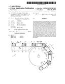 CONVEYING SYSTEM, AND USE OF A CHAMBER EXTENDING INWARDLY WITH RESPECT TO     A PLASTIC MODULE IN A CONVEYING SYSTEM diagram and image