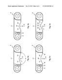 CONVEYING SYSTEM, AND USE OF A CHAMBER EXTENDING INWARDLY WITH RESPECT TO     A PLASTIC MODULE IN A CONVEYING SYSTEM diagram and image