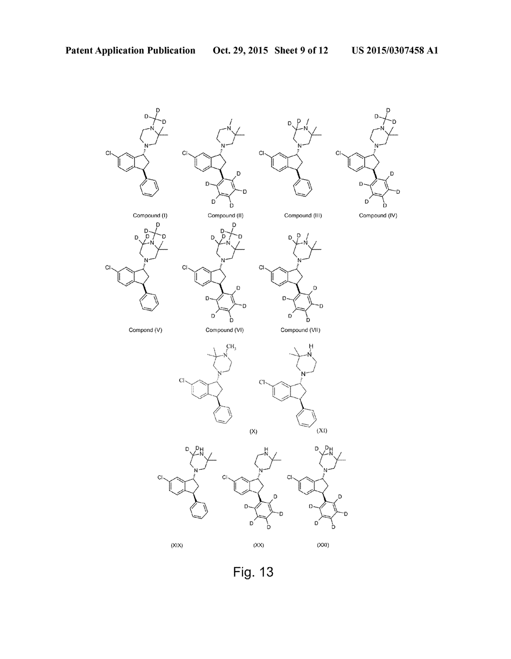 Deuterated 1-piperazino-3-phenyl indanes for treatment of schizophrenia - diagram, schematic, and image 10