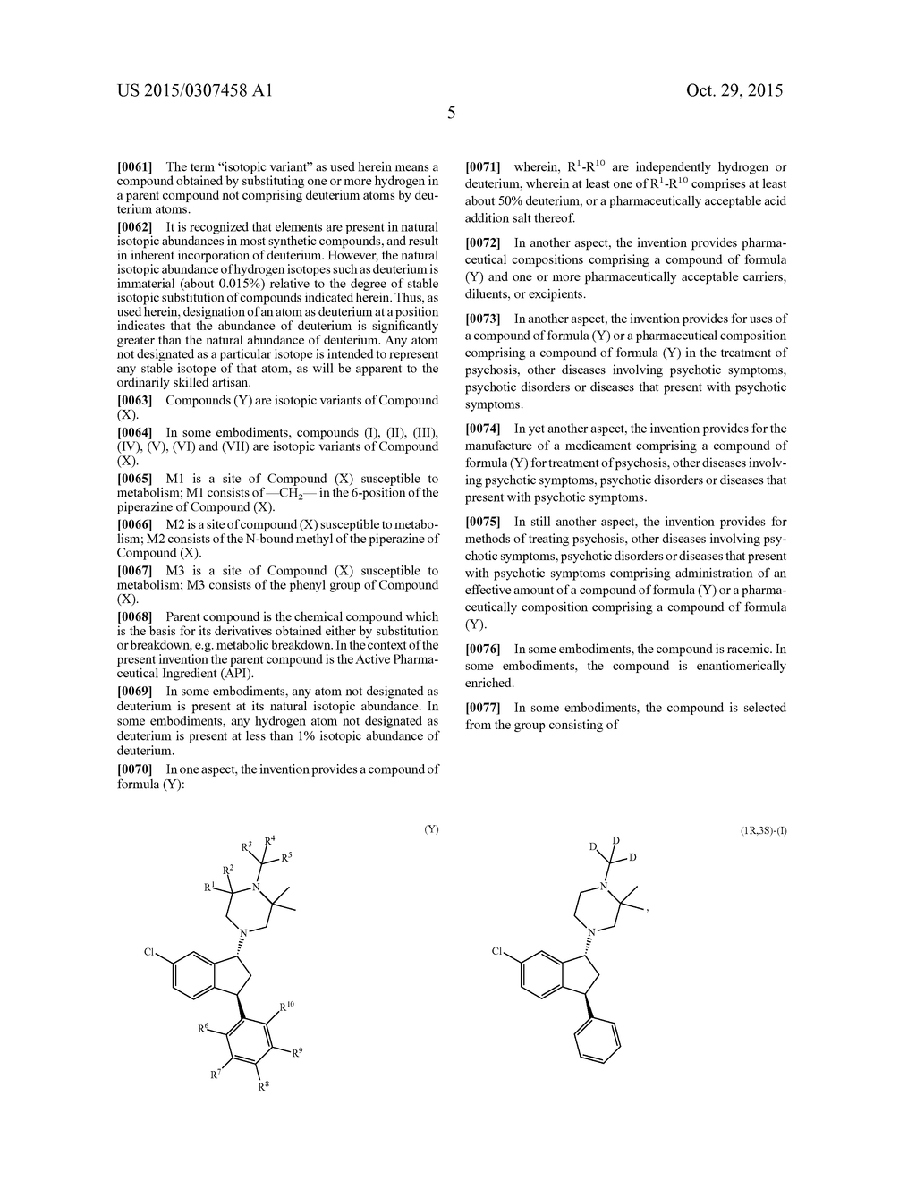Deuterated 1-piperazino-3-phenyl indanes for treatment of schizophrenia - diagram, schematic, and image 18