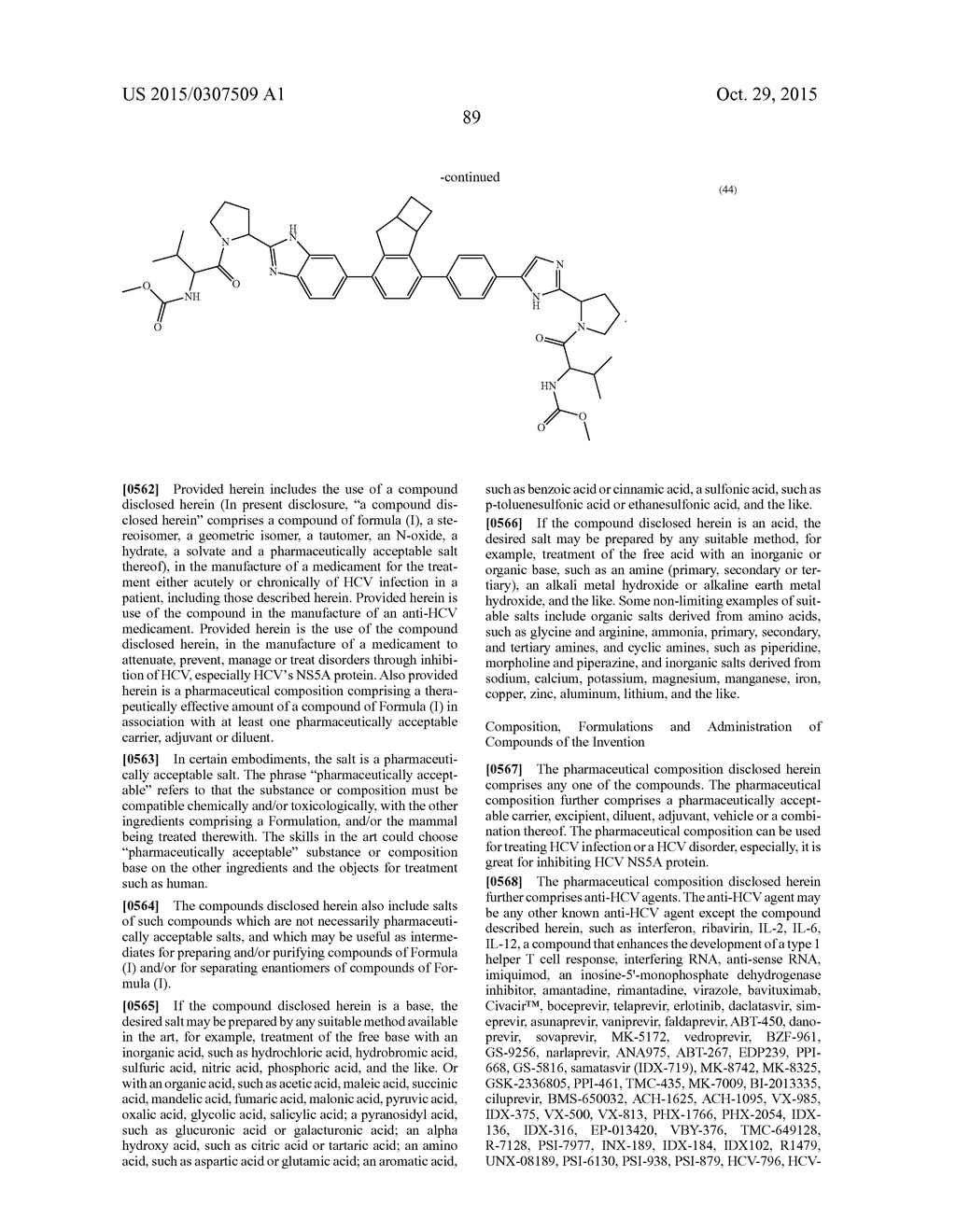 FUSED RING COMPOUNDS AS HEPATITIS C VIRUS INHIBITORS, PHARMACEUTICAL     COMPOSITIONS AND USES THEREOF - diagram, schematic, and image 90