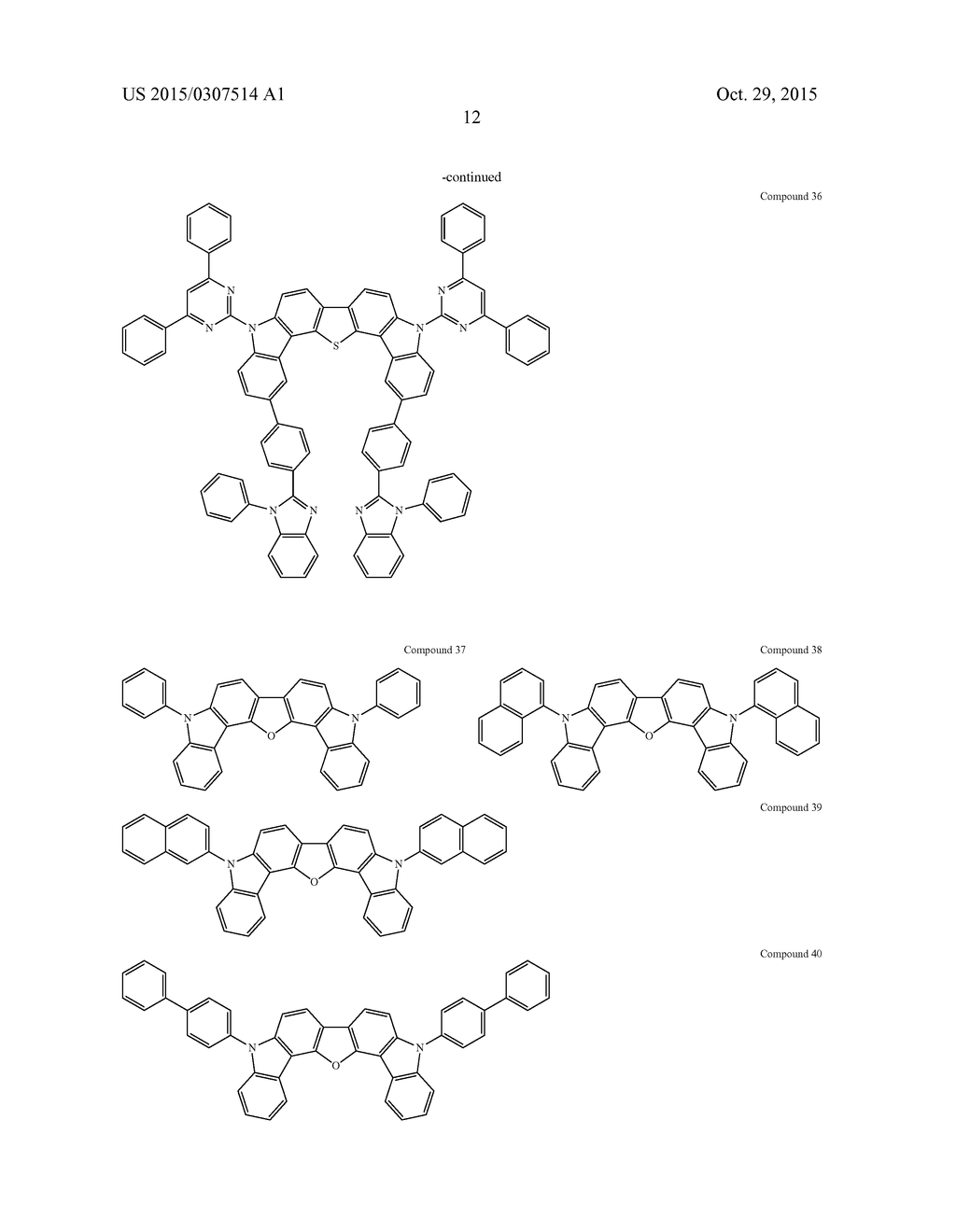 COMPOUND CONTAINING 5-MEMBERED HETEROCYCLES, ORGANIC ELECTRONIC DEVICE     USING SAME, AND TERMINAL COMPRISING THE LATTER - diagram, schematic, and image 19