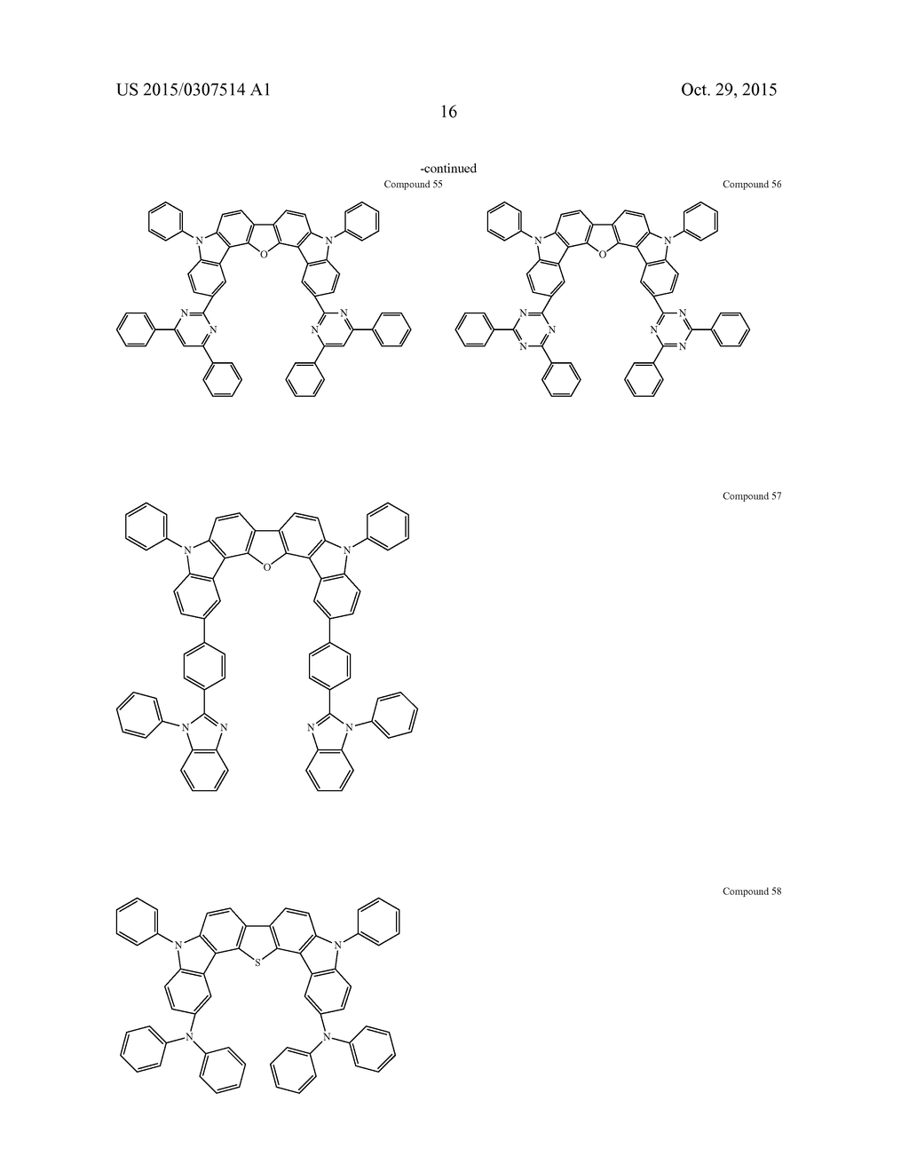 COMPOUND CONTAINING 5-MEMBERED HETEROCYCLES, ORGANIC ELECTRONIC DEVICE     USING SAME, AND TERMINAL COMPRISING THE LATTER - diagram, schematic, and image 23