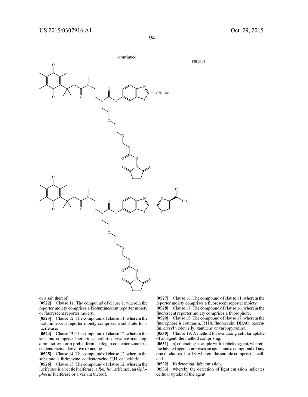 QUINONE-MASKED PROBES AS LABELING REAGENTS FOR CELL UPTAKE MEASUREMENTS - diagram, schematic, and image 112