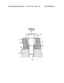 RESIN COMPONENT FASTENER STRUCTURE AND MOLDING DEVICE THEREFOR diagram and image