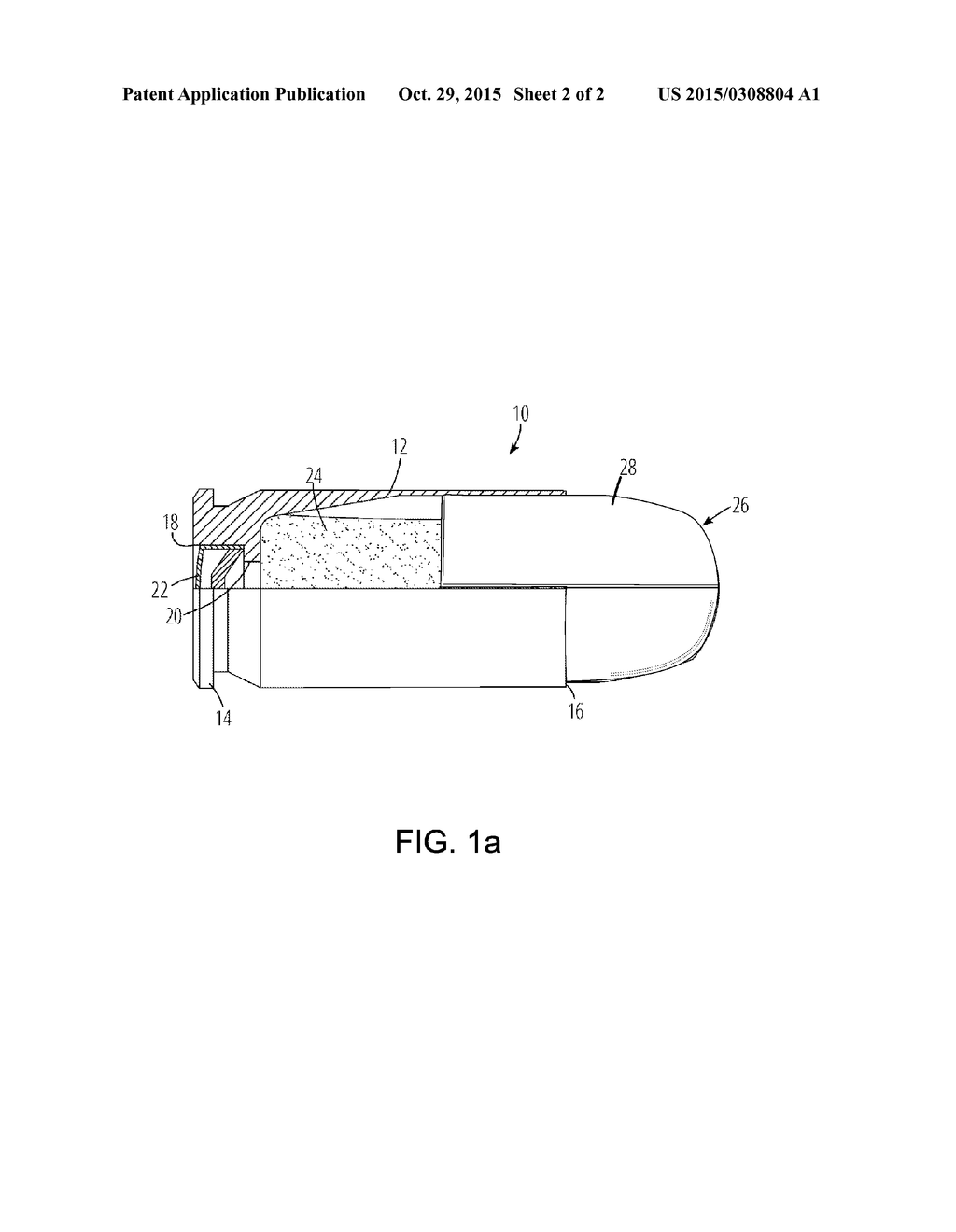 COMPOSITE PROJECTILE AND CARTRIDGE WITH COMPOSITE PROJECTILE - diagram, schematic, and image 03