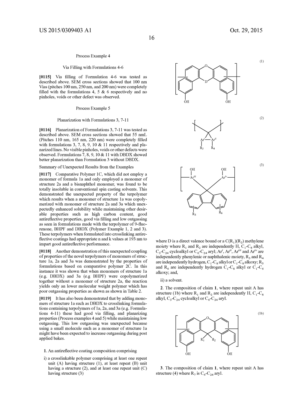 ANTIREFLECTIVE COATING COMPOSITIONS AND PROCESSES THEREOF - diagram, schematic, and image 18