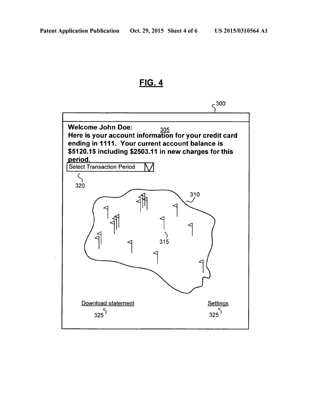 SYSTEMS AND METHODS FOR GEO-CODED FINANCIAL ACCOUNT STATEMENT     VISUALIZATION - diagram, schematic, and image 05