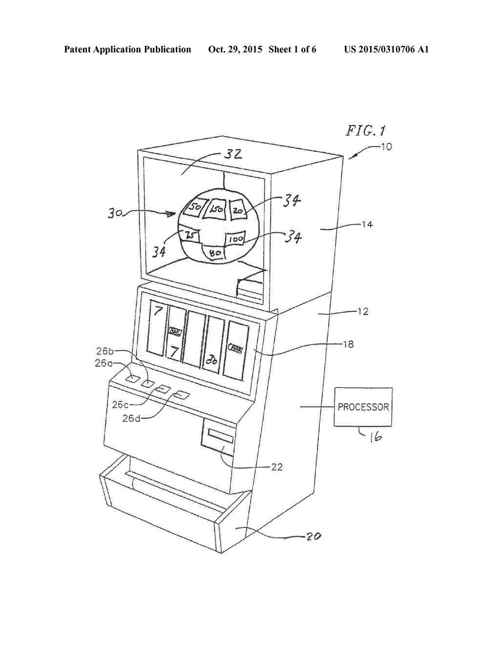 GAMING DEVICE AND METHOD OF CONDUCTING A GAME WITH A CHANGEABLE BONUS     VALUE FEATURE - diagram, schematic, and image 02