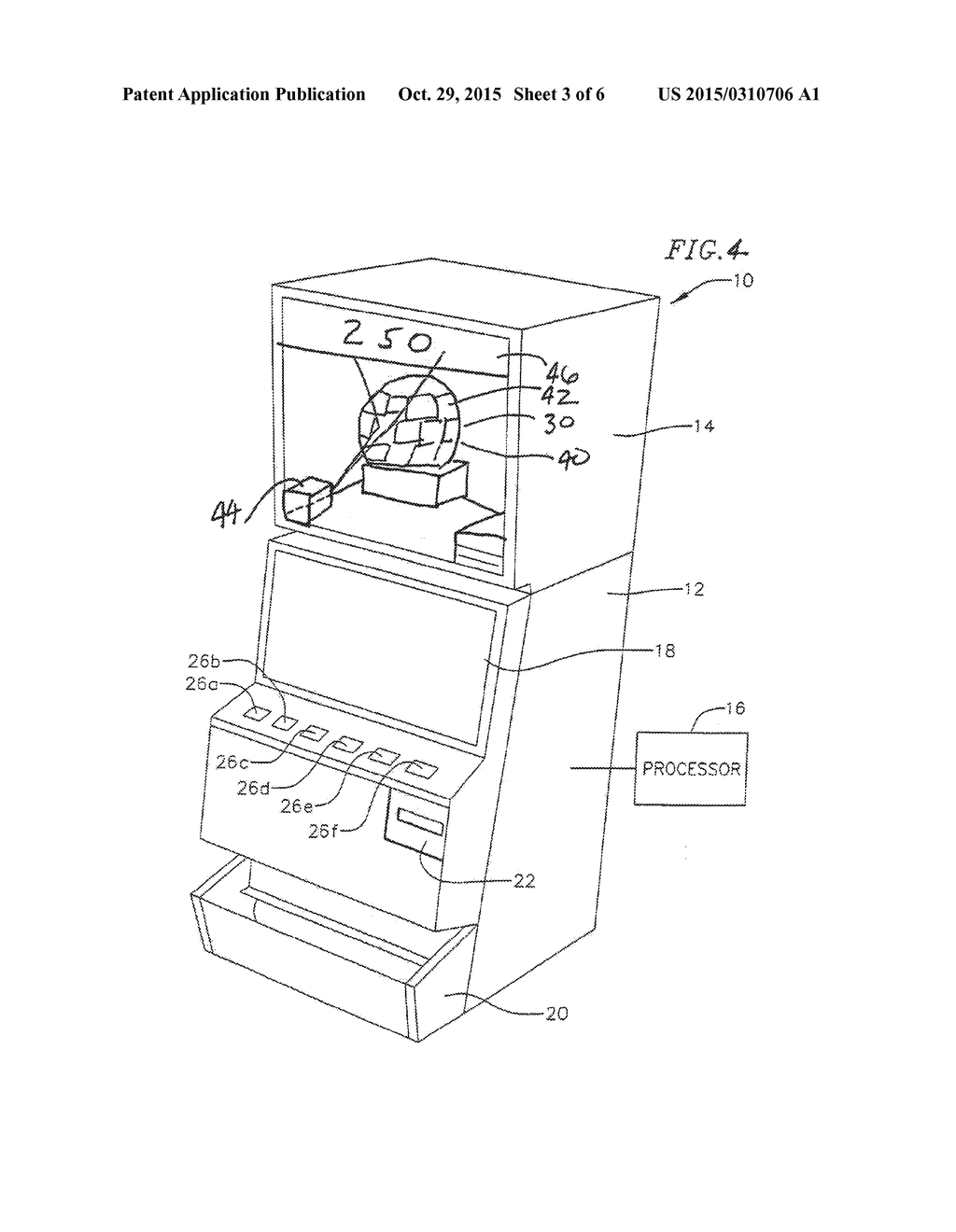 GAMING DEVICE AND METHOD OF CONDUCTING A GAME WITH A CHANGEABLE BONUS     VALUE FEATURE - diagram, schematic, and image 04