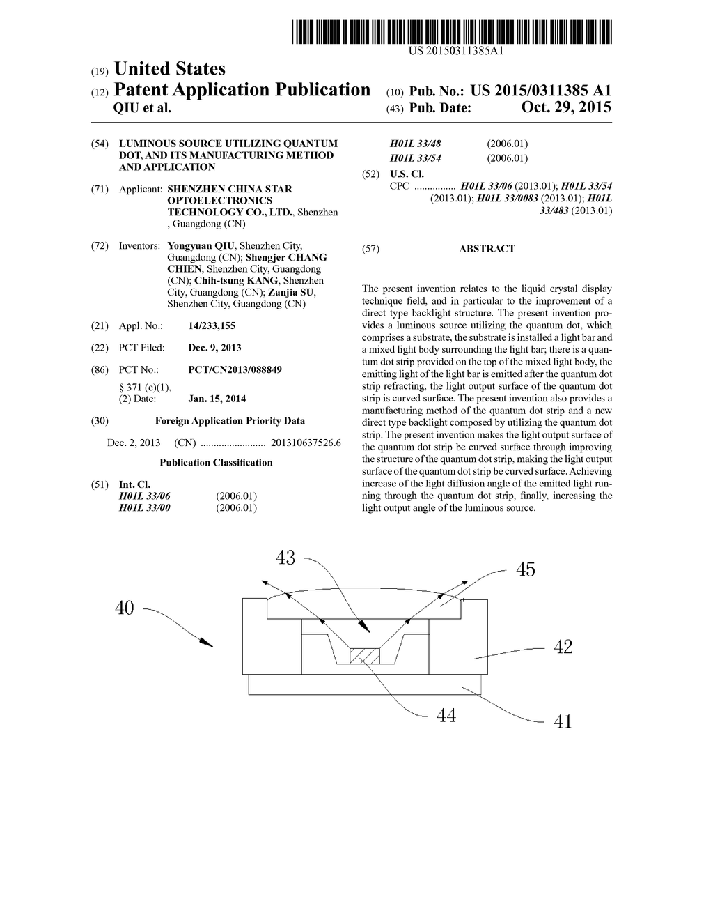 Luminous Source Utilizing Quantum Dot, and Its Manufacturing Method and     Application - diagram, schematic, and image 01