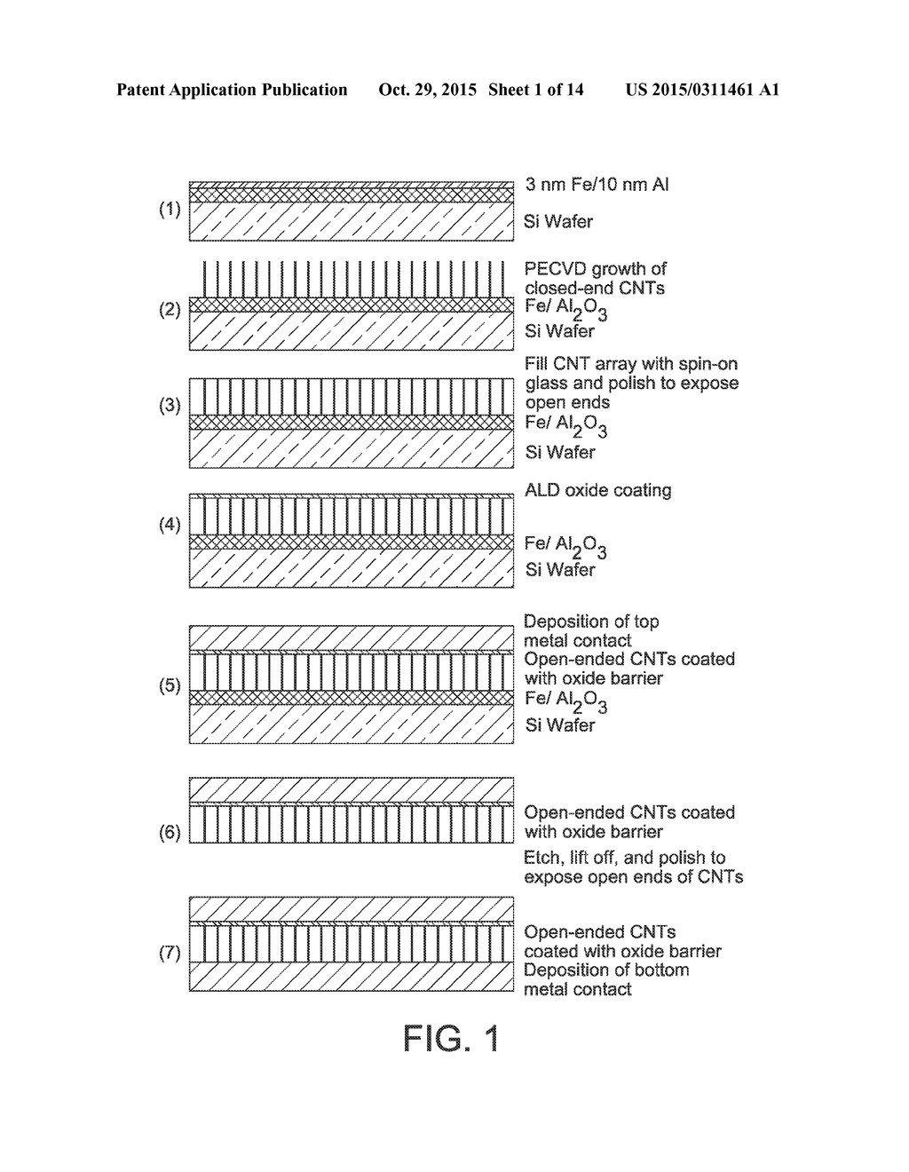 MULTILAYER COATINGS FORMED ON ALIGNED ARRAYS OF CARBON NANOTUBES - diagram, schematic, and image 02