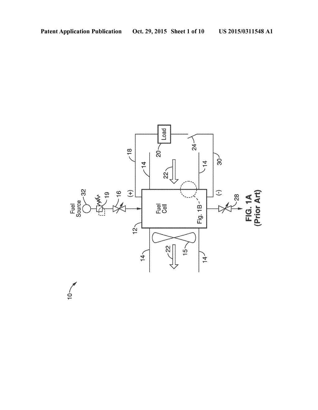 INTEGRATED RECIRCULATING OPEN CATHODE FUEL CELL SYSTEM - diagram, schematic, and image 02