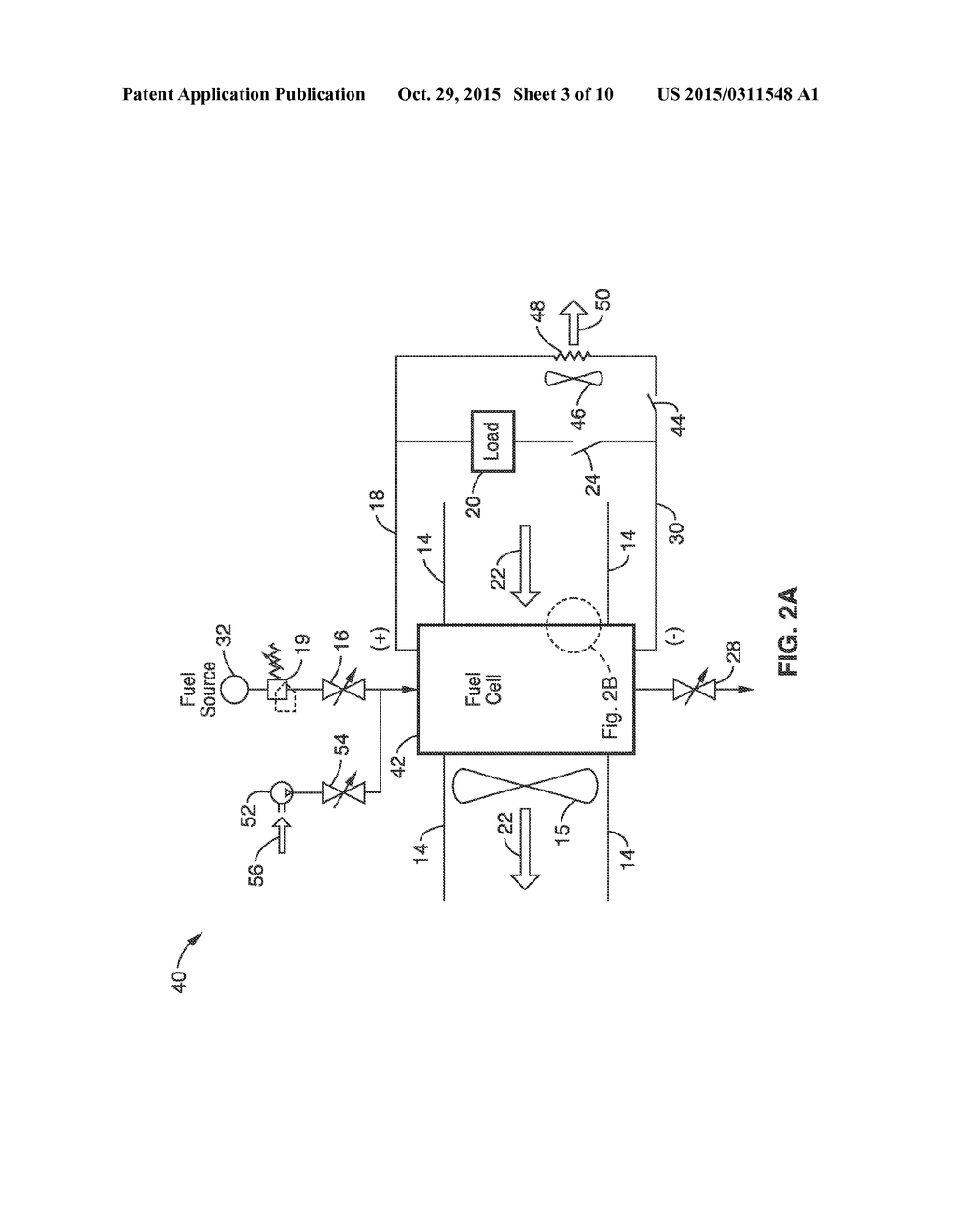 INTEGRATED RECIRCULATING OPEN CATHODE FUEL CELL SYSTEM - diagram, schematic, and image 04