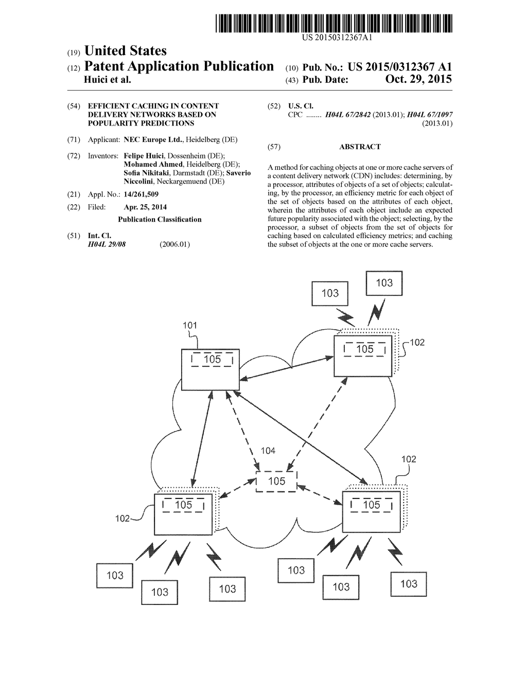 EFFICIENT CACHING IN CONTENT DELIVERY NETWORKS BASED ON POPULARITY     PREDICTIONS - diagram, schematic, and image 01