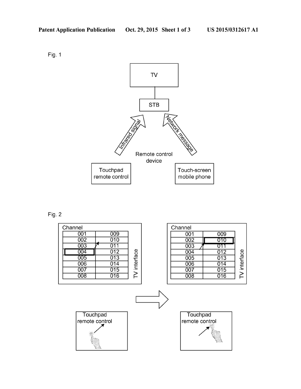 Method, apparatus and system for controlling focus on TV interface - diagram, schematic, and image 02