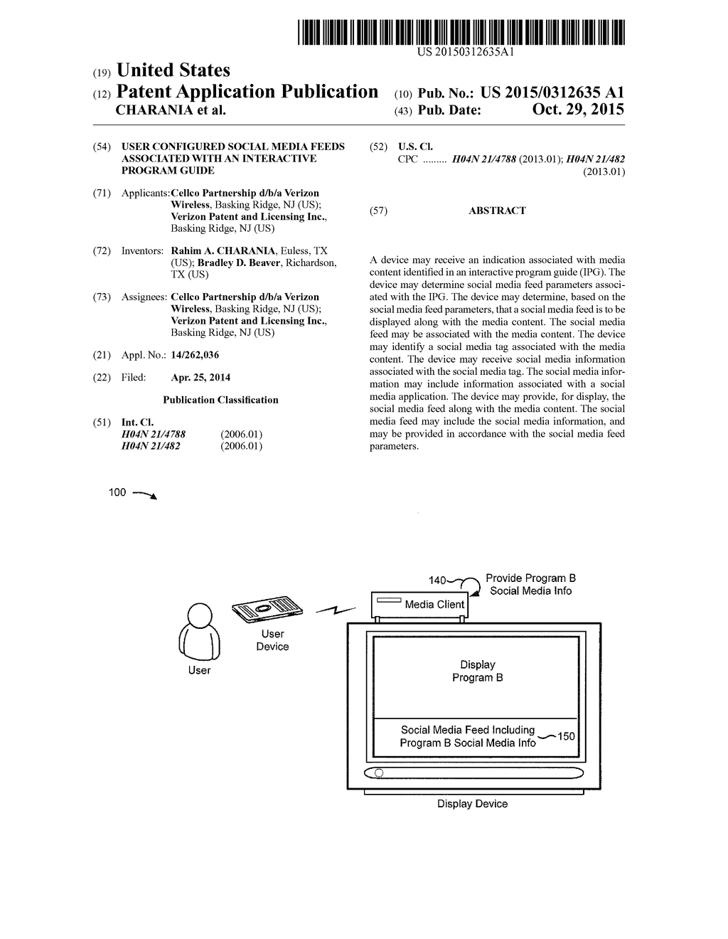 USER CONFIGURED SOCIAL MEDIA FEEDS ASSOCIATED WITH AN INTERACTIVE PROGRAM     GUIDE - diagram, schematic, and image 01