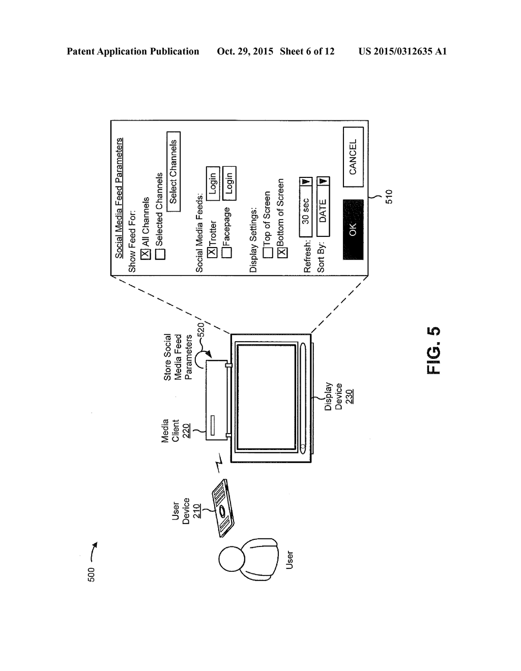 USER CONFIGURED SOCIAL MEDIA FEEDS ASSOCIATED WITH AN INTERACTIVE PROGRAM     GUIDE - diagram, schematic, and image 07